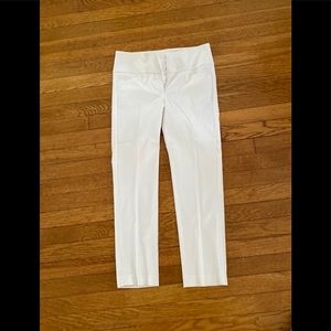 SUZY SHIER straight leg white pant